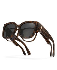 Square Frame Fit Over Glasses Sunglasses for Women - UV400 Polarized Eyewear ...