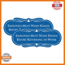 Signs ByLITA Employees Must Wash Hands Before Returning to Work Sign