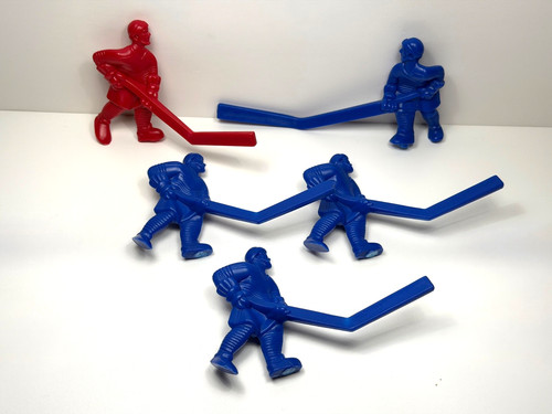 Original Carrom Hockey Player Pieces for Bubble/Dome Hockey Game Blue Red BROKEN