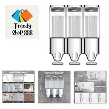 3-in-1 Wall-Mounted Shower Dispenser - Sleek Soap, Shampoo  Conditioner Set