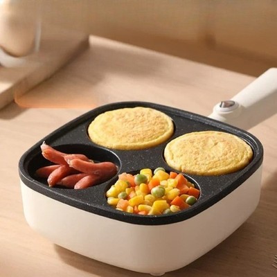 Egg Burger Skillet Breakfast Egg Pan Four-Hole Egg Maker Nonstick Egg Pan