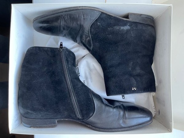 Men Moreschi Boots Black Leather 42.5