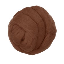 Wool Roving Yarn, 150G/5.3OZ Felting Wool Pure Roving Yarn, Light Brown