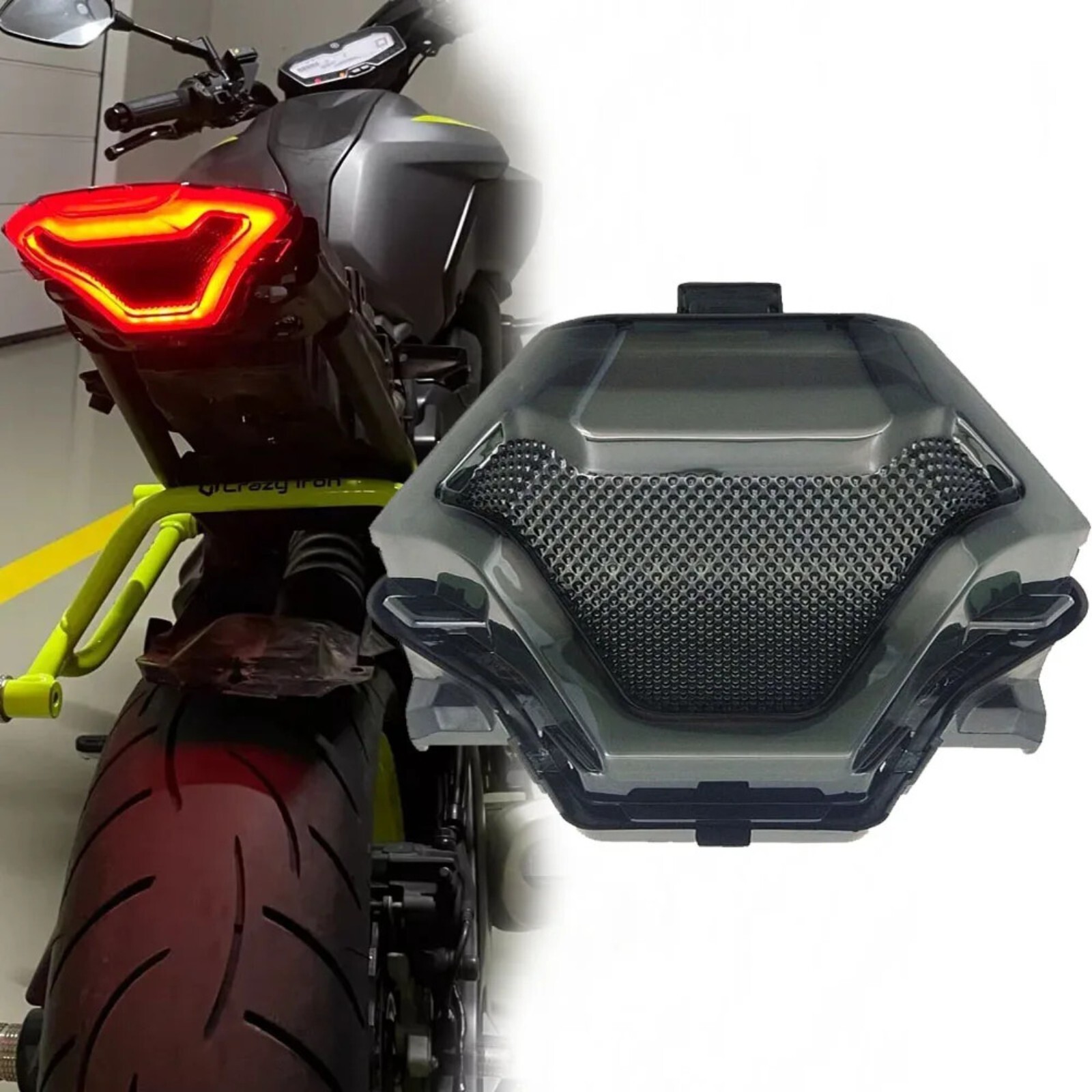 Integrated LED Rear Light for Yamaha MT07 MT03 R3 R25 FZ07 with Turn...
