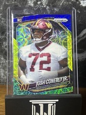 🔥2025 Prizm Choice Blue Yellow Green Prizm RC Josh Conerly Jr. Commanders🔥