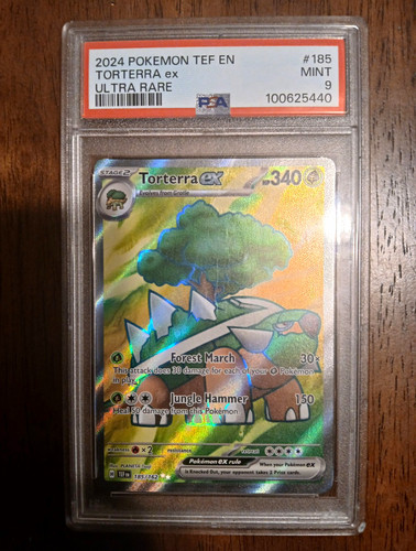 Pokemon Torterra ex 185/162 Temporal Forces Ultra Rare Full Art Holo PSA 9