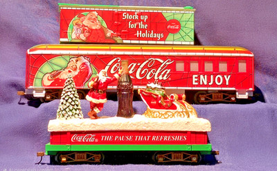 Hawthorne Village Coca-Cola Holiday Express HO 3-Car Train Set w/ Gondola