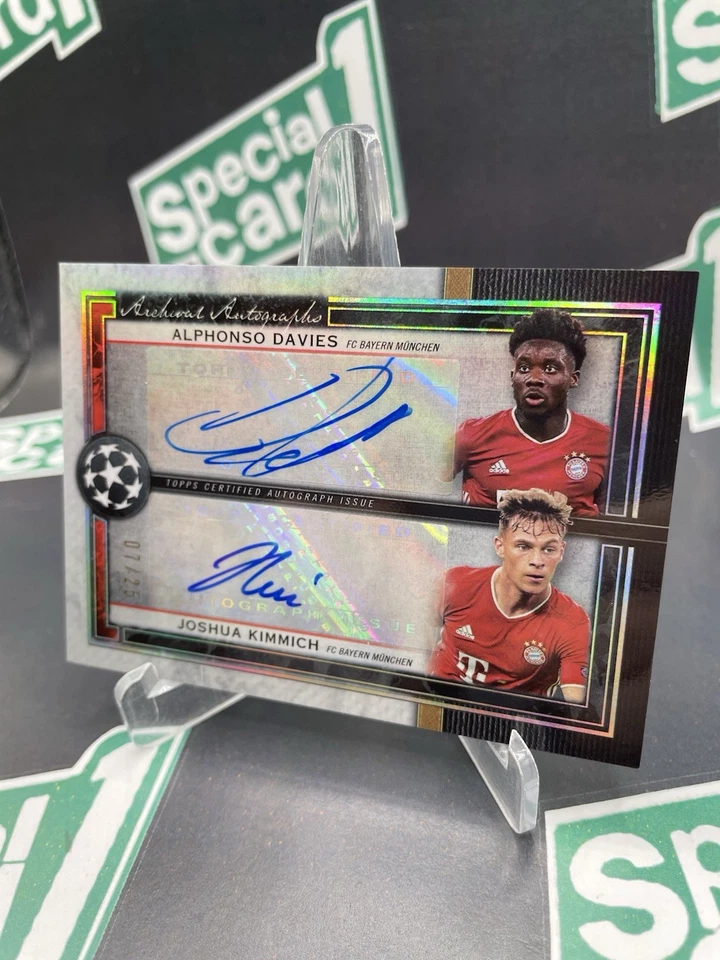 2020/21 Topps Museum UCL Dual Auto Alphonso Davies Joshua Kimmich /25 SSP SP - Image 2 of 4