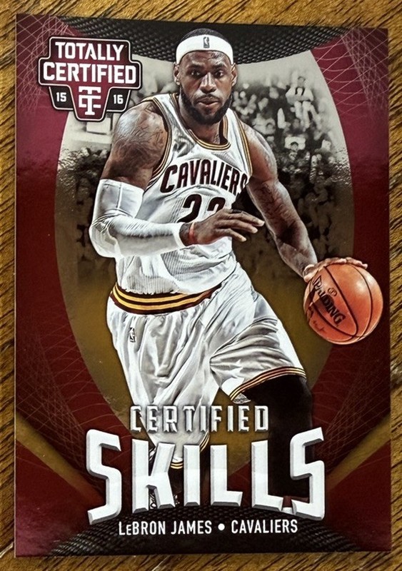 2015-16 PANINI TOTALLY CERTIFIED LEBRON JAMES CERTIFIED SKILLS #13 SP /199 READ