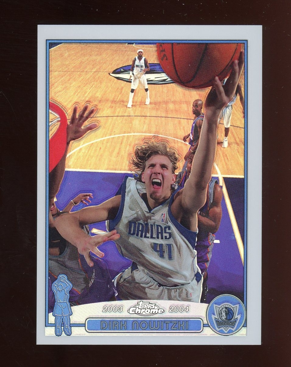 2003-04 Topps Chrome Refractor #41 Dirk Nowitzki Dallas Mavericks HOF