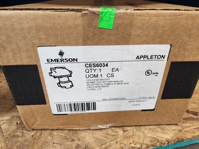 Appleton CES-6034 Explosionproof Receptacle 60A 125/250V 4P3W Class I Div 1 *NEW