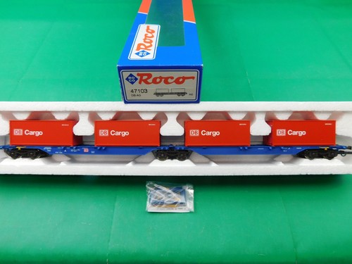 C22 Roco 1:87 H0 Güterwagen 47103 DB Cargo Doppel-Containerwagen AC OVP TOP | Zustand: Gebraucht