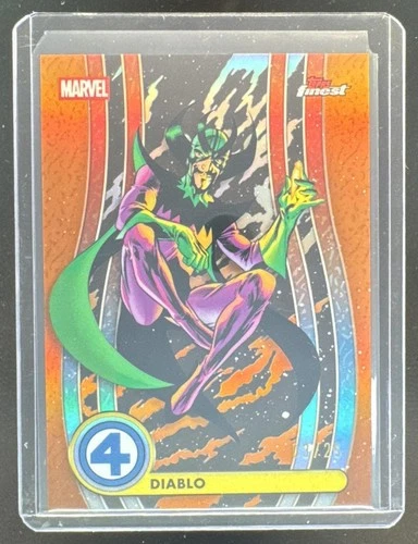 Diablo 2026 Topps Marvel Finest The Fantastic Four Orange Refractor Common /25