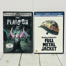 Lot Of War Movies (DVDs) Oliver Stone Platoon, Stanley Kubrick Full Metal Jacket