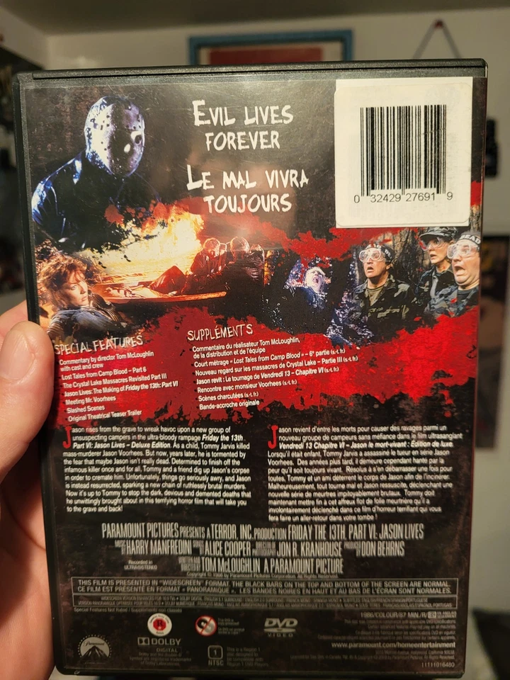 Friday The 13th Part 6 Jason Lives Dvd (1986) Deluxe Edition  - Image 2 of 3