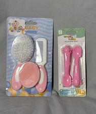 Angel of Mine 2-Piece Silicone Baby Spoons and 3-Piece Baby Comb  Brush Set