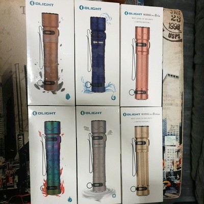 Olight 4 Elemente Warrior Mini  2 Ti  & Warrior Mini 2 Cu + Warrior Mini 2 Brass
