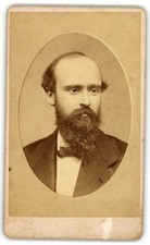 Antique CDV Circa 1870s F.P. Kenyon Handsome Bearded Man Suit Conn.