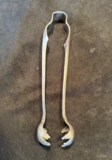 Antique Sterling Silver Ball Claw Ice Tongs Serving Tongs Olive Tongs Marked