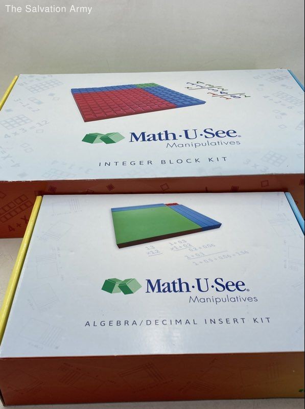 Math-U-See Multicolor Manipulatives Algebra Decimal & Integer Block Kit Lot Of 2