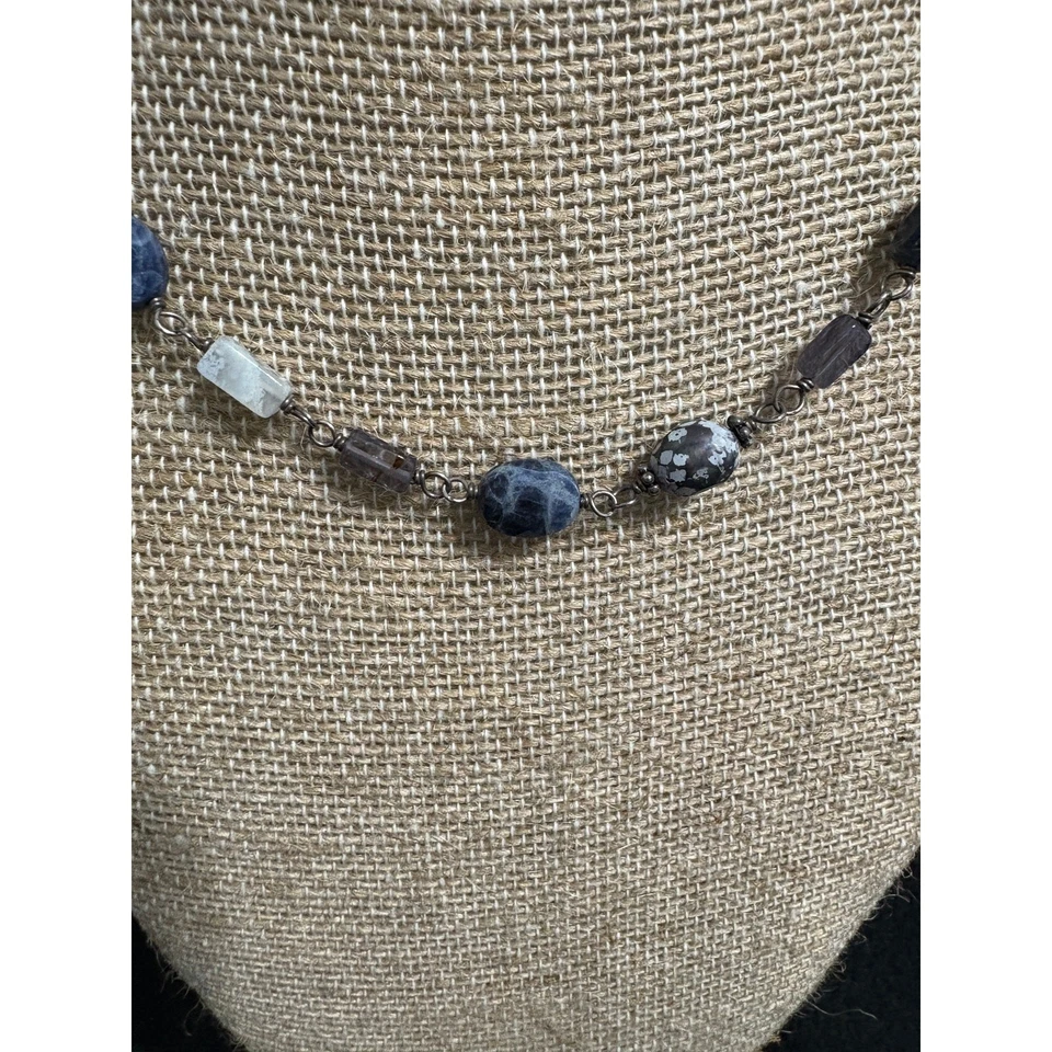 Silpada серебро содалит синий кружевной халцедон ожерелье - Изображение 2 из 2