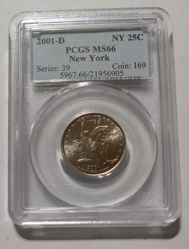 2001-D NEW YORK STATE QUARTER PCGS MS66