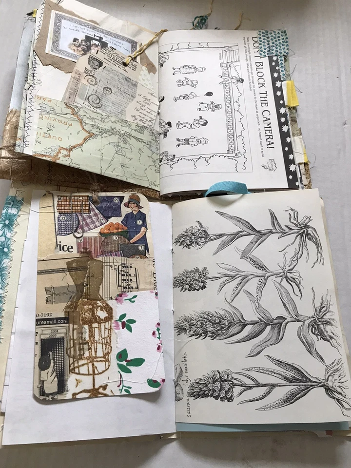 DOS patrones de vestidos de dama vintage alterados JUNK JOURNALS firma única efímera Foto 4 de 4