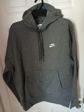 Nike Hoodie Men's Small Gray Pullover Kangaroo Pocket Long Sleeve BV2654-071