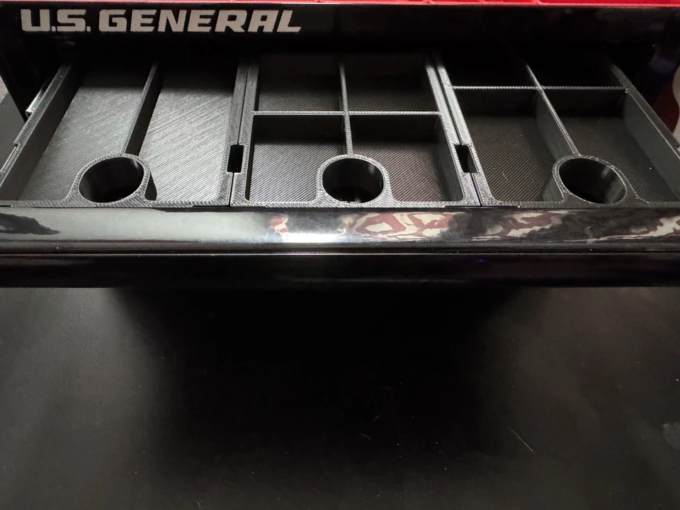 US General Harbor Freight Mini Toolbox Bins. 4 Top,  5 Middle, 4 Bottom. 13 Tota - Image 2 of 4
