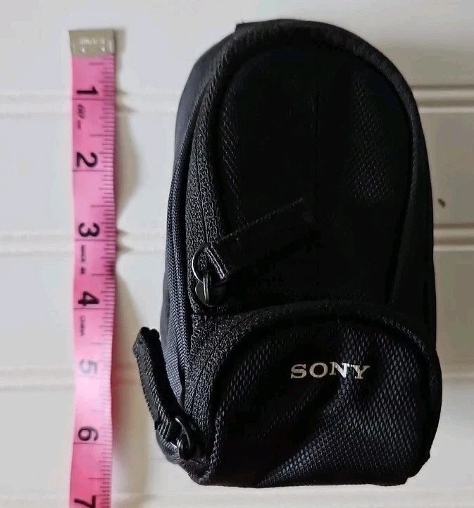 Estuche blando negro para cámara Sony de lona compartimentos con múltiples cremallera  Foto 4 de 4