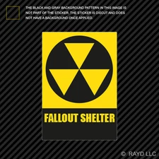 Fallout Shelter Sticker Decal Self Adhesive Vinyl warning nuclear danger