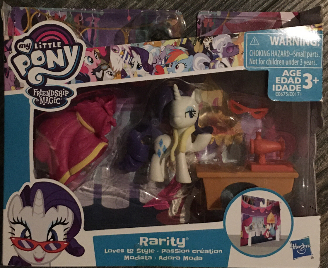 My Little Pony - Mini Figura e Acessórios - 16Cm - Cores Mágicas - Rarity -  Hasbro