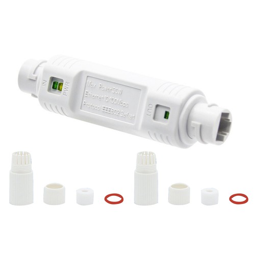 100mbps POE Repeater W/2set Waterproof Accessories IEEE802.3af/at DC44-57V