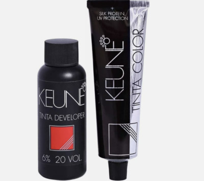 Keune Tinta Color Permanent Hair Color 2.1 fl.oz / 60ml Tube + Developer 2.1 fl