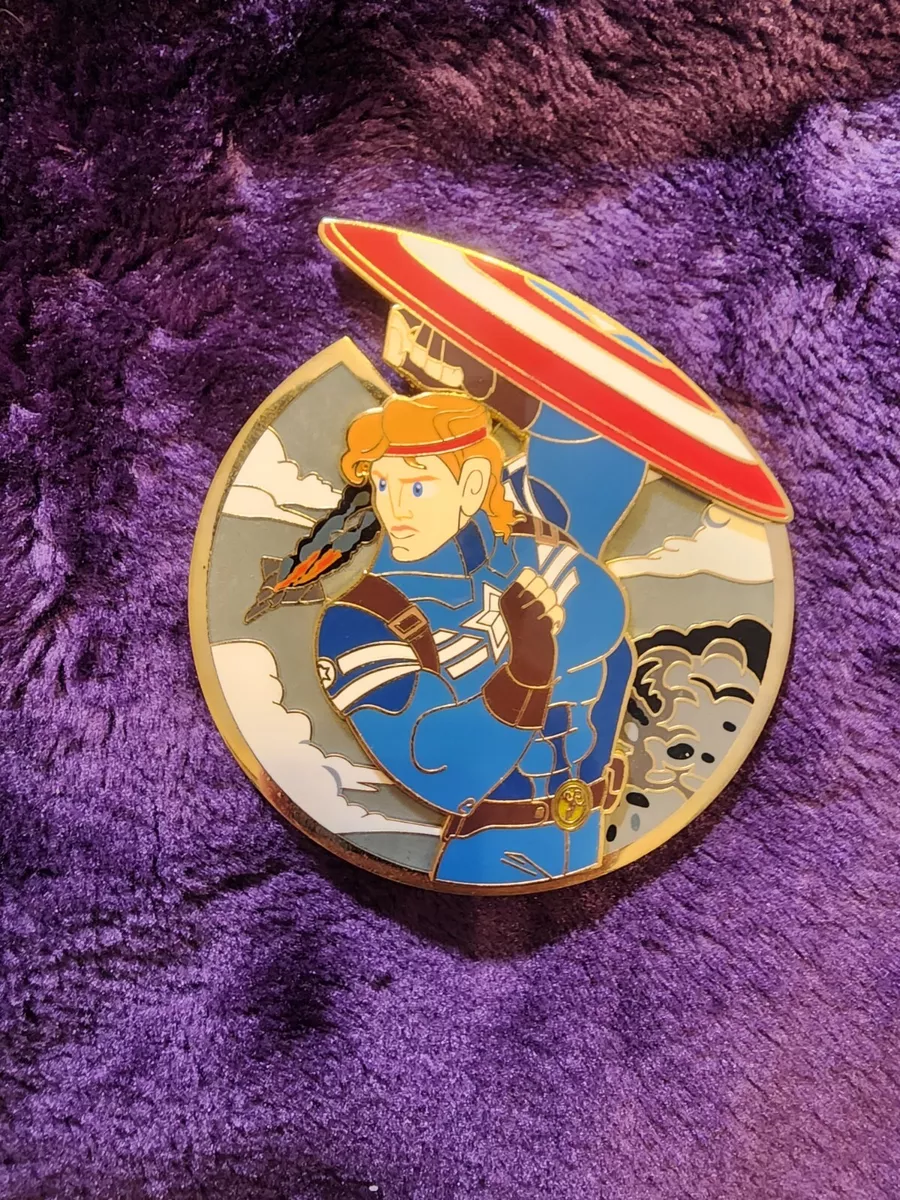 Marvel Fantasy Pin cross w Disney AoM Agent of Mouse Hercules Captain America