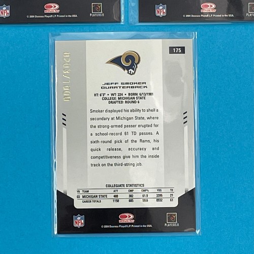 2004 Leaf Certified Materials Auto New Generation /1000 BJ SYMONS ANDY HALL x 3 - Picture 8 of 9