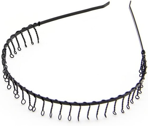Metal Wire Headband Football Sports Gym Toothed Alice Hair Head Band Men Women - Picture 2 of 12