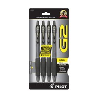 Pk/4 Pilot G2 Gel Ink Rollerball Pens, Black Bold 1.0 Mm on sale Pk/4 Pilot G2 Gel Ink Rollerball Pens, Black Bold 1.0 Mm on sale