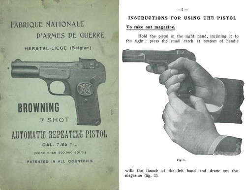 Browning 1900 FN 7 Shot Pistol 7.65 Caliber Manual