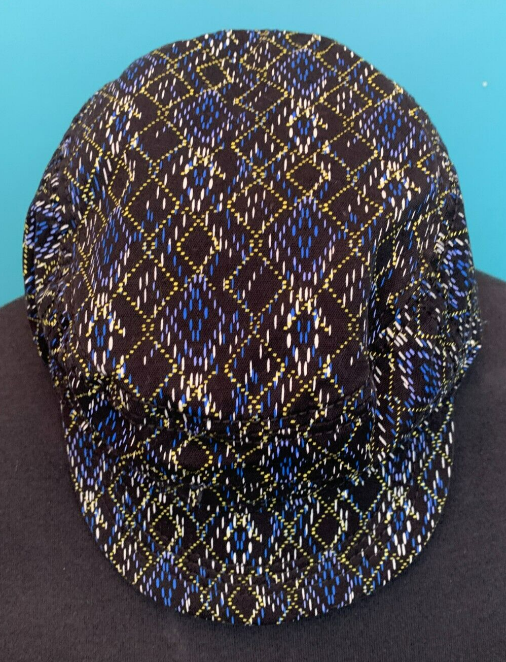 Berretto Merrell modello diamante donna cadetto stile militare taglia unica nero blu