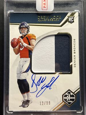 2019 Panini Drew Lock RPA 12/99 Limited Football No.144 Broncos QB MIZZOU QB  