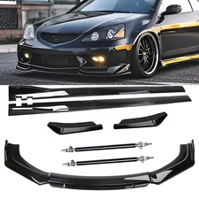 Front Bumper Lip Chin Spoiler Splitter Side Skirt For Acura RSX DC5 Body Kit