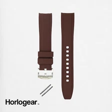 BROWN Rubber Watch Strap Band for Omega Swatch Speedmaster MoonSwatch Moonwatch