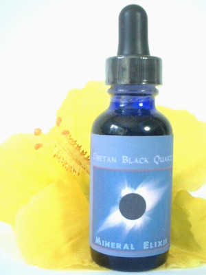 TIBETAN BLACK QUARTZ Gem Mineral Elixir - High Frequency Protection