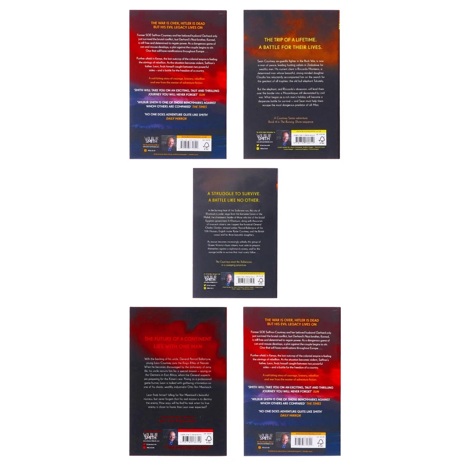 Courtney Family Novels By Wilbur Smith 5 Books Collection Set - Fiction - PB - Image 3 of 4