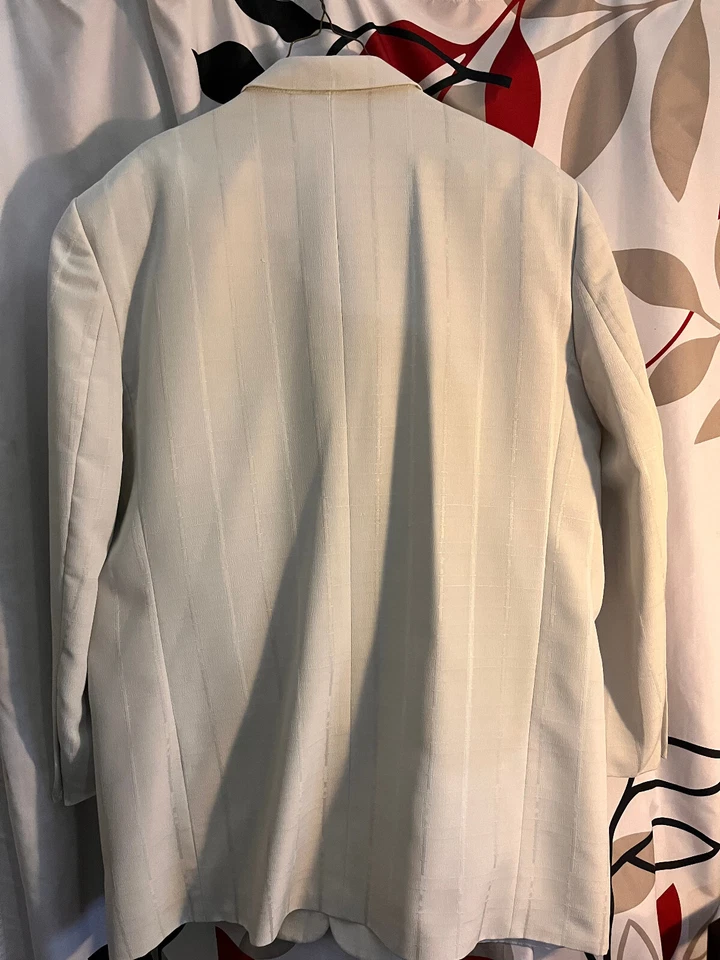 Traje Falcone Hombre Talla 40R Beige Claro 2 Piezas con Tiras Ligeras Foto 2 de 4