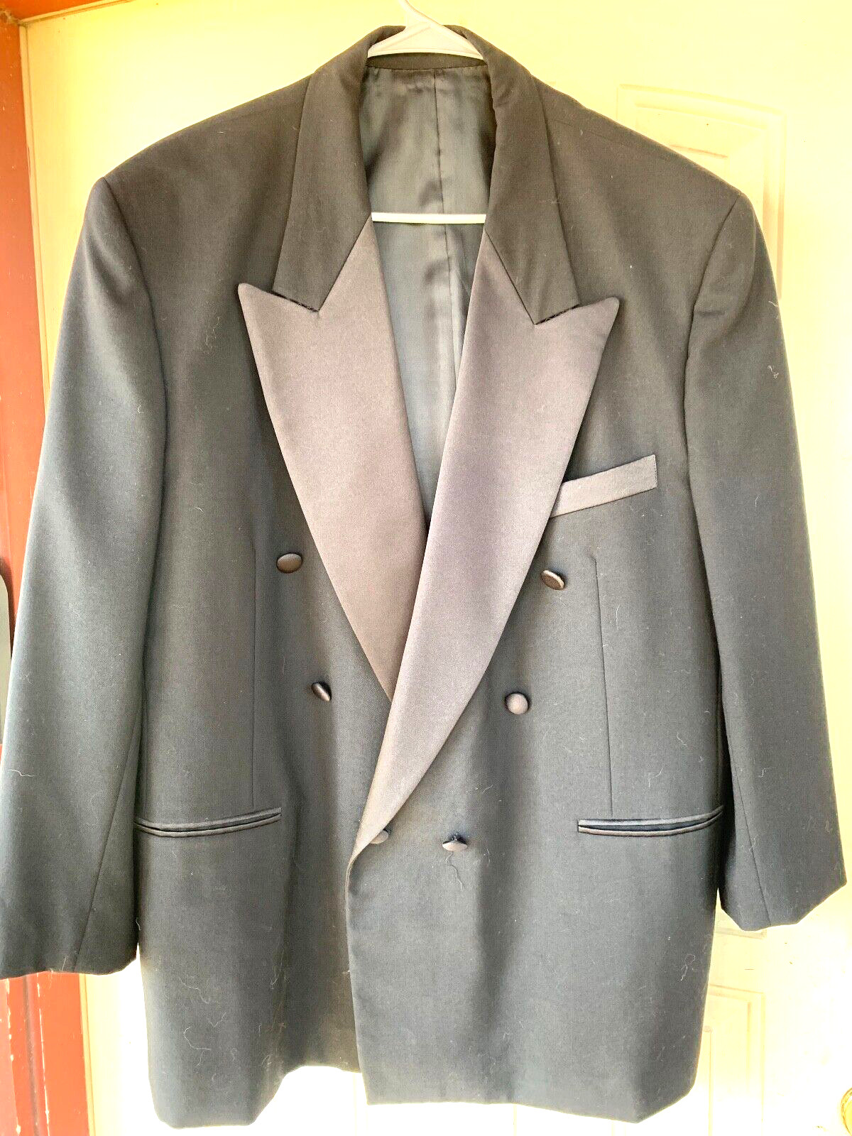 MEN'S 100 Wool Tux and Pants & suspenders 44R Gem