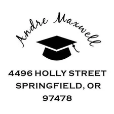 Custom Graduation Embosser -Personalize with Name and Address-Hand-Held Embosser