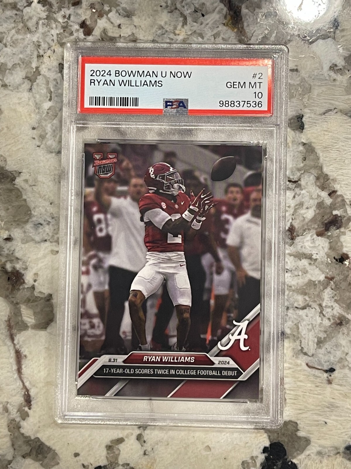 2024 Bowman U Now Ryan Williams RC #2 PSA 10