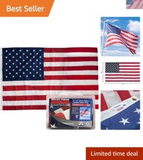 100% Made in the USA 4' x 6' Durable American Flag - Sewn Nylon with Grommets